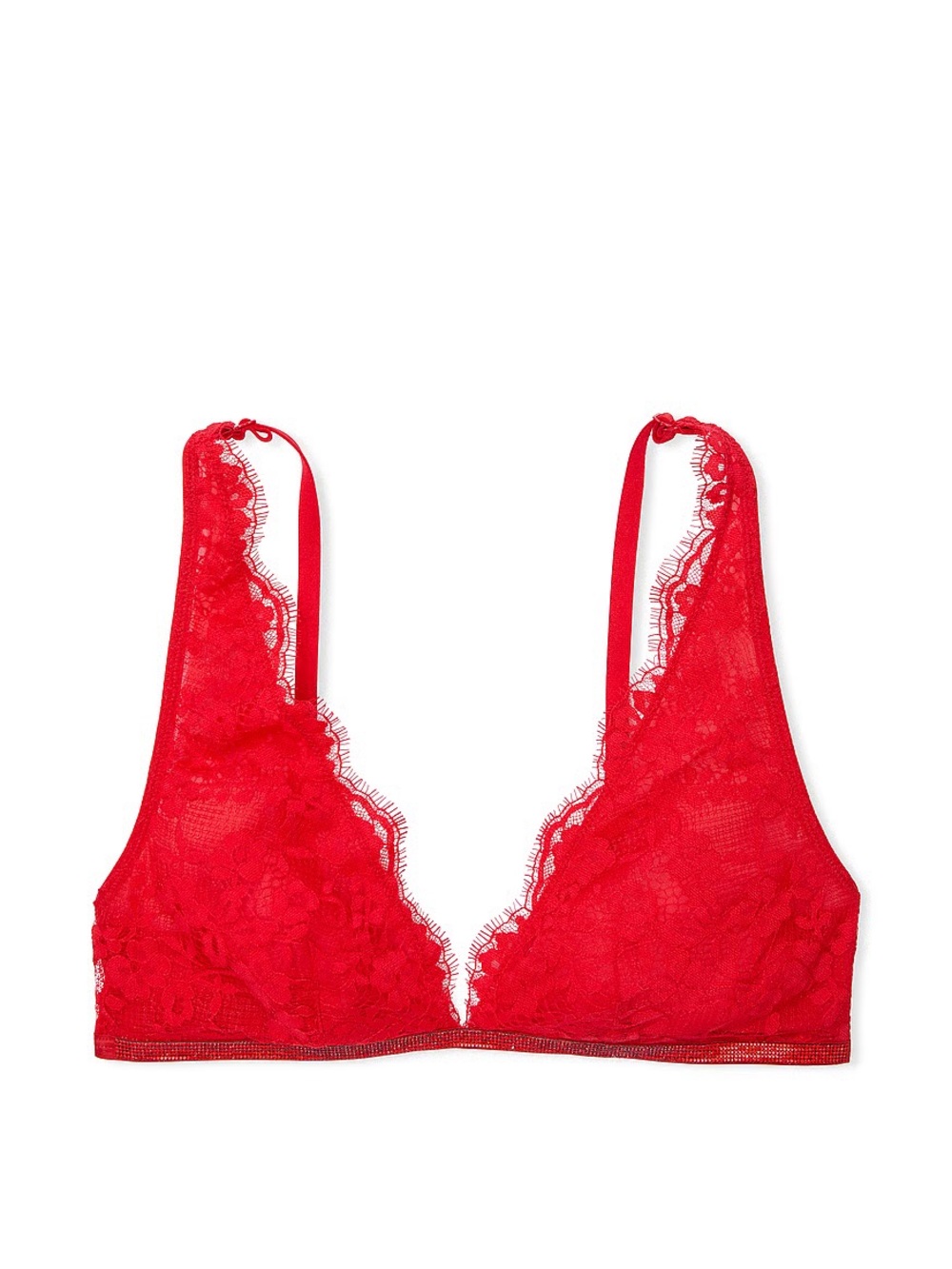 Victoria's Secret Red Lace Plunge Bralette